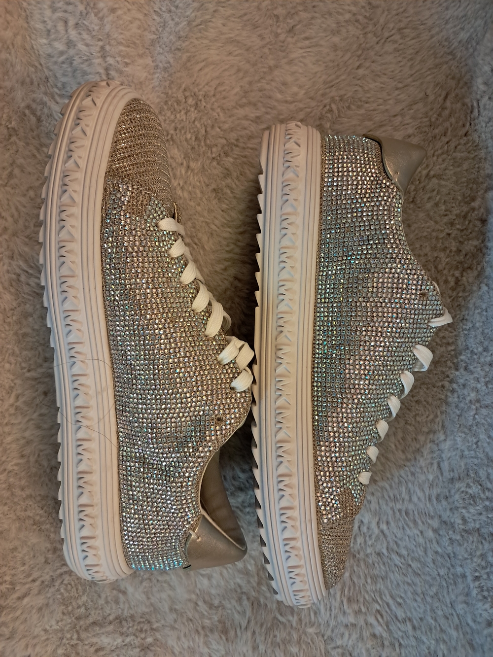 Michael Kors Bling Rhinestone Gold Women's Grove Sneakers NWT 8 - Picture 9 of 14